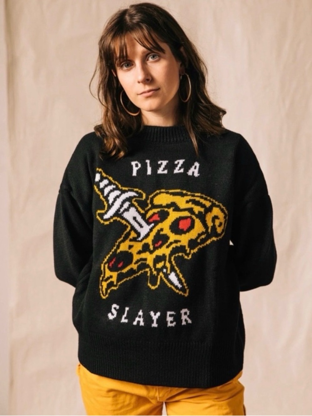 Pyknic Pizza Slayer sweater unisex size XL